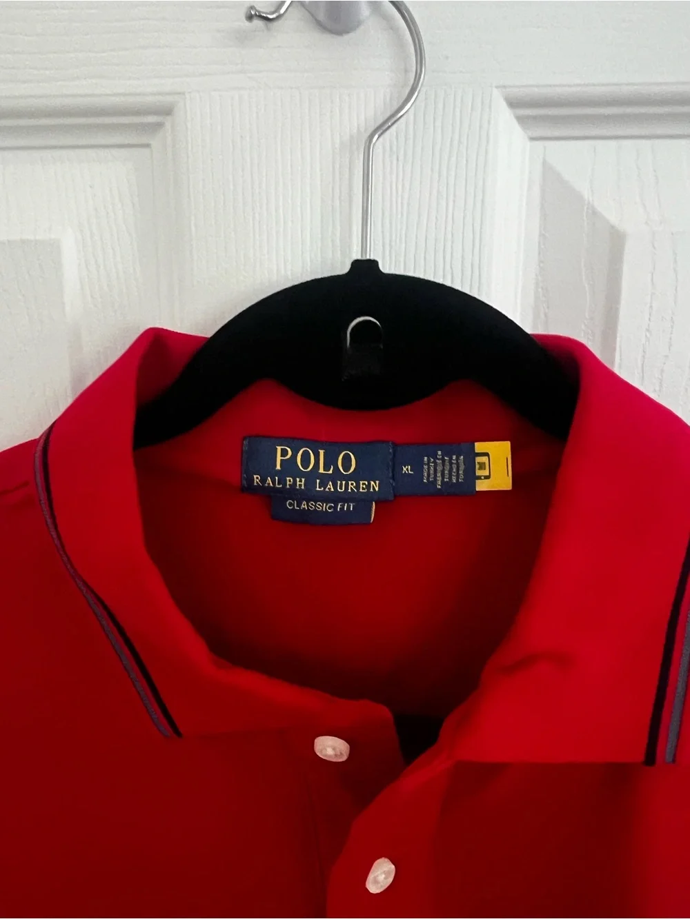 Ralph Lauren Red Polo with Contrast Trim